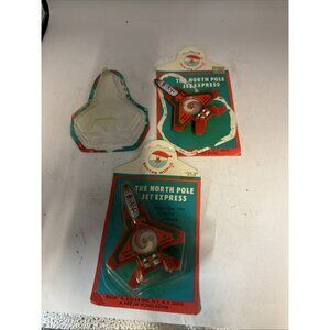 Jimmy Toys North Pole Jet Express Jet Fighter Plane Spiral Spinner Vtg